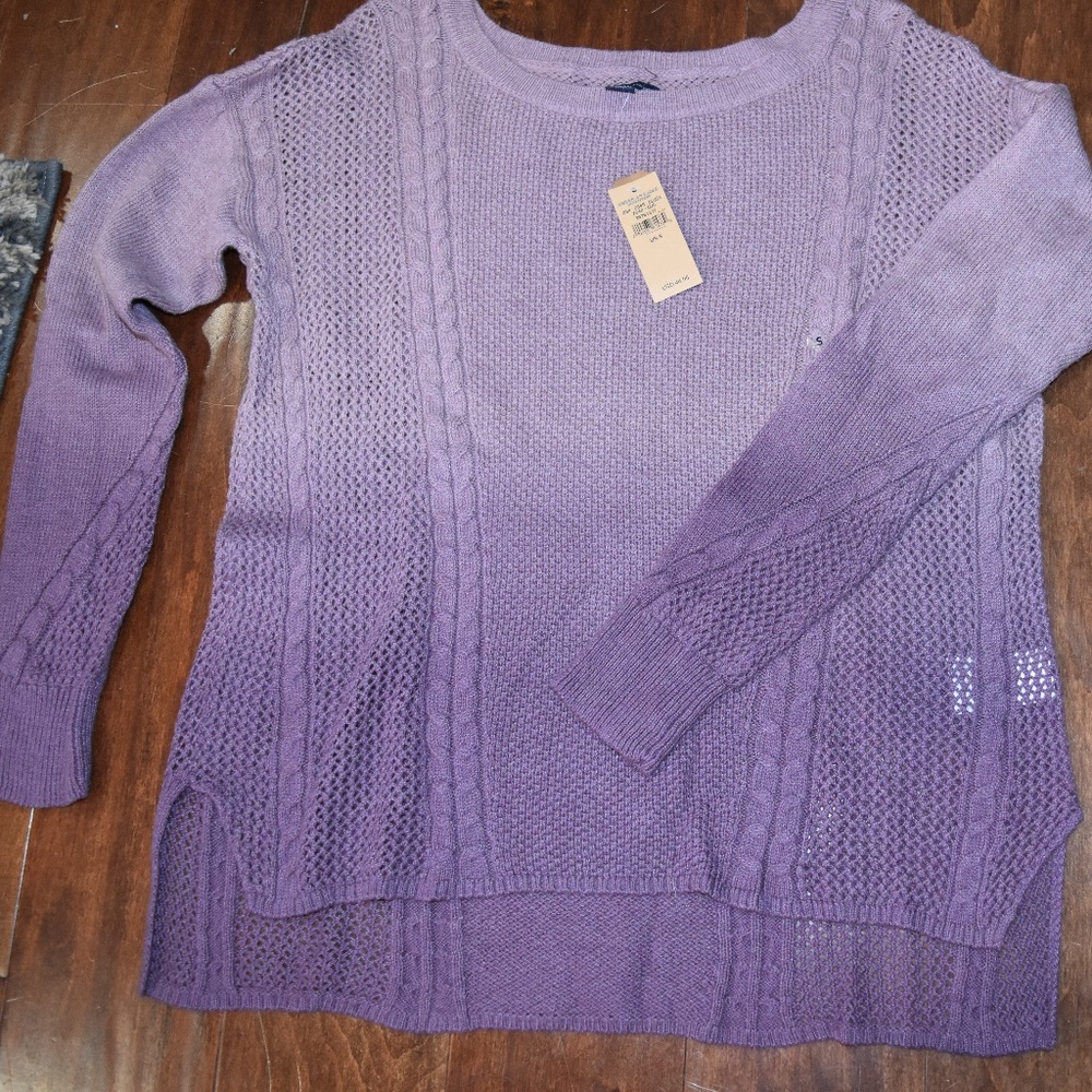 Womens lavender/purple ombre AE sweater